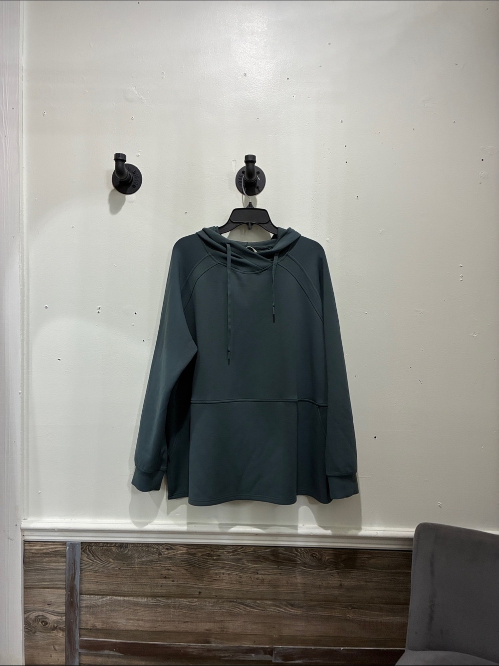 Men's Crewneck Pullover Hoodie in Deep Teal
